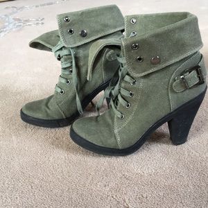 Army green Aldo heeled boots size 39
